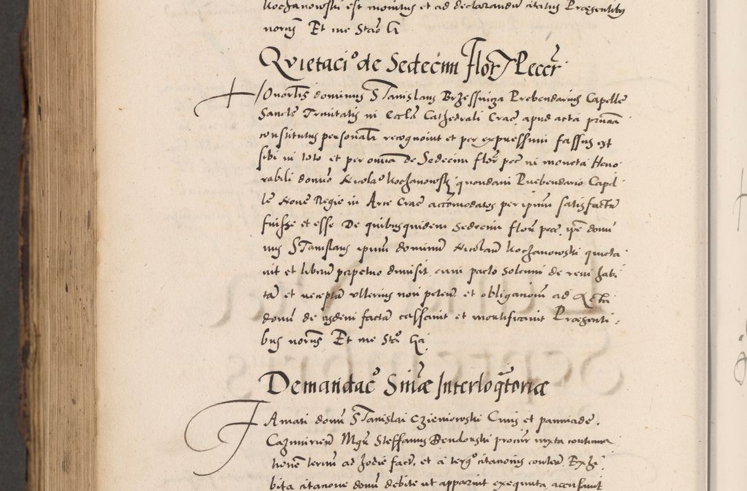 Zdjęcie nr 1064 dla obiektu archiwalnego: Acta actorum causarum, sentenciarum diffinitivarum quam interloquutiorum, decretorum, obligationum, quietationum et constitutionum procuratorum coram reverndo domino Petri Porembski preposito Ossviencimensi, canonico et officiali Cracoviensi generali ad annum Dimini 1556, inditione quatuor decima, pontificatus sanctissimi in Christo patris domini Pauli divina providencia pape IIII anno ispius.