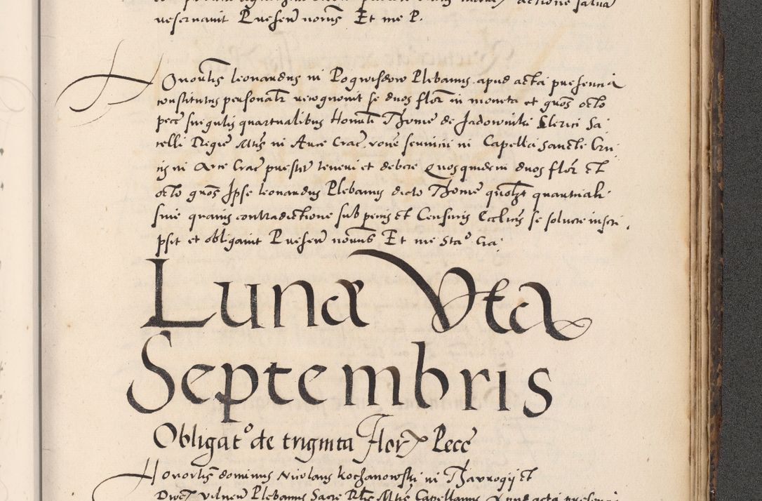 Zdjęcie nr 1063 dla obiektu archiwalnego: Acta actorum causarum, sentenciarum diffinitivarum quam interloquutiorum, decretorum, obligationum, quietationum et constitutionum procuratorum coram reverndo domino Petri Porembski preposito Ossviencimensi, canonico et officiali Cracoviensi generali ad annum Dimini 1556, inditione quatuor decima, pontificatus sanctissimi in Christo patris domini Pauli divina providencia pape IIII anno ispius.