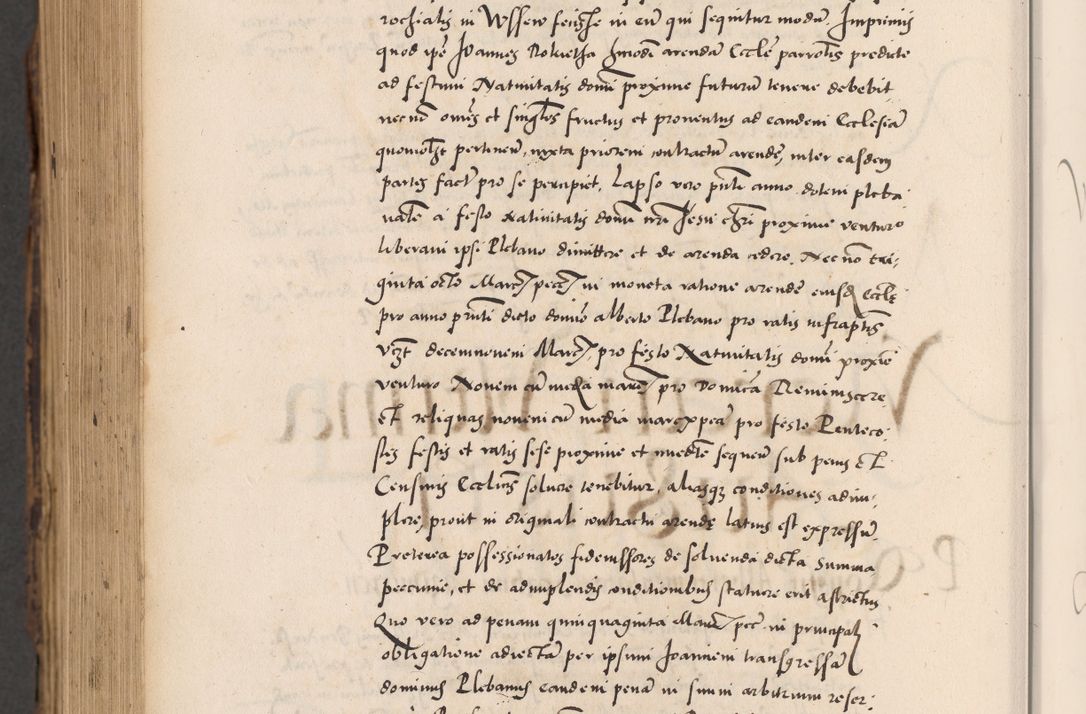 Zdjęcie nr 1060 dla obiektu archiwalnego: Acta actorum causarum, sentenciarum diffinitivarum quam interloquutiorum, decretorum, obligationum, quietationum et constitutionum procuratorum coram reverndo domino Petri Porembski preposito Ossviencimensi, canonico et officiali Cracoviensi generali ad annum Dimini 1556, inditione quatuor decima, pontificatus sanctissimi in Christo patris domini Pauli divina providencia pape IIII anno ispius.