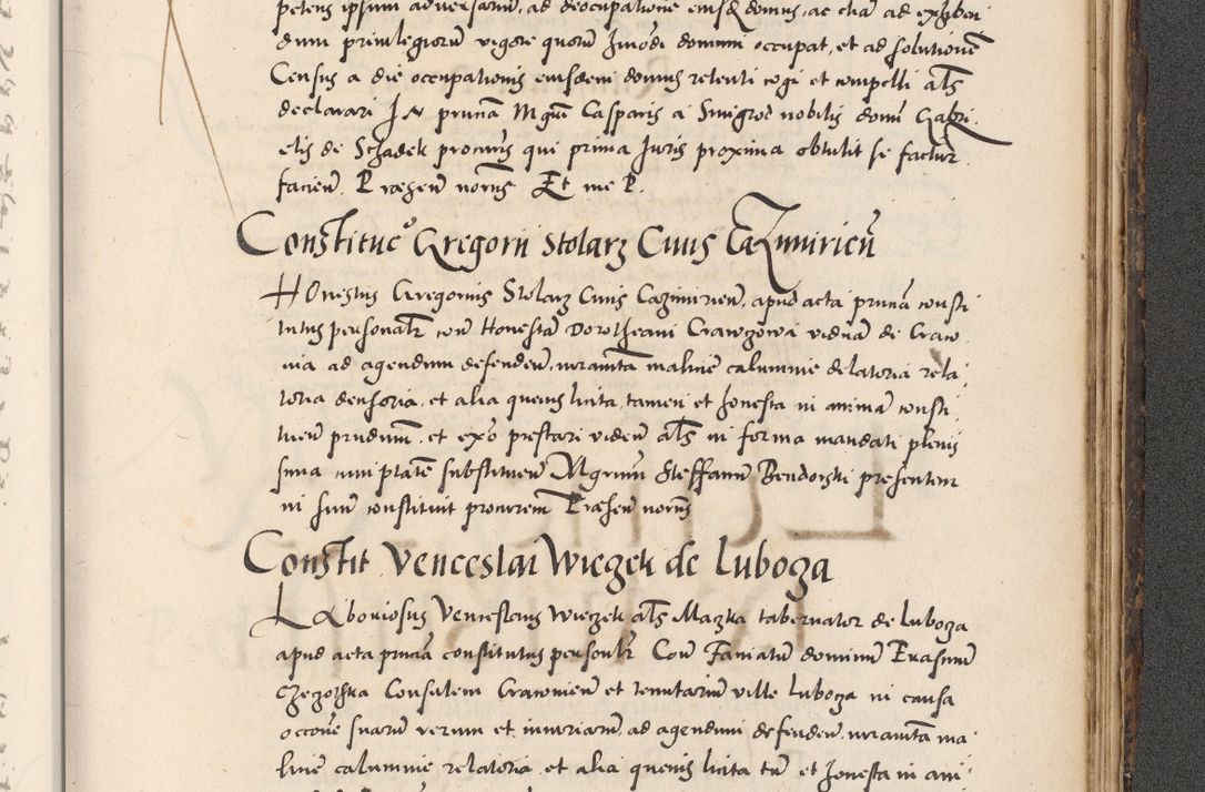 Zdjęcie nr 1057 dla obiektu archiwalnego: Acta actorum causarum, sentenciarum diffinitivarum quam interloquutiorum, decretorum, obligationum, quietationum et constitutionum procuratorum coram reverndo domino Petri Porembski preposito Ossviencimensi, canonico et officiali Cracoviensi generali ad annum Dimini 1556, inditione quatuor decima, pontificatus sanctissimi in Christo patris domini Pauli divina providencia pape IIII anno ispius.
