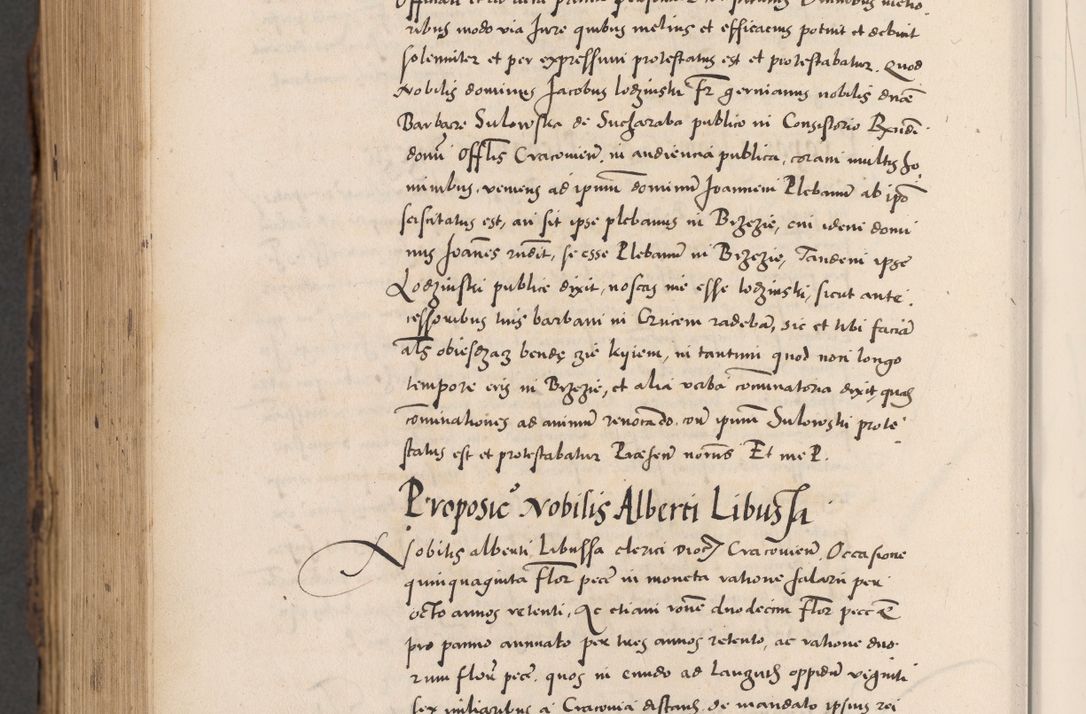 Zdjęcie nr 1056 dla obiektu archiwalnego: Acta actorum causarum, sentenciarum diffinitivarum quam interloquutiorum, decretorum, obligationum, quietationum et constitutionum procuratorum coram reverndo domino Petri Porembski preposito Ossviencimensi, canonico et officiali Cracoviensi generali ad annum Dimini 1556, inditione quatuor decima, pontificatus sanctissimi in Christo patris domini Pauli divina providencia pape IIII anno ispius.