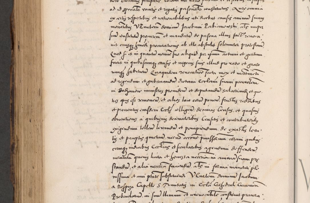 Zdjęcie nr 1044 dla obiektu archiwalnego: Acta actorum causarum, sentenciarum diffinitivarum quam interloquutiorum, decretorum, obligationum, quietationum et constitutionum procuratorum coram reverndo domino Petri Porembski preposito Ossviencimensi, canonico et officiali Cracoviensi generali ad annum Dimini 1556, inditione quatuor decima, pontificatus sanctissimi in Christo patris domini Pauli divina providencia pape IIII anno ispius.