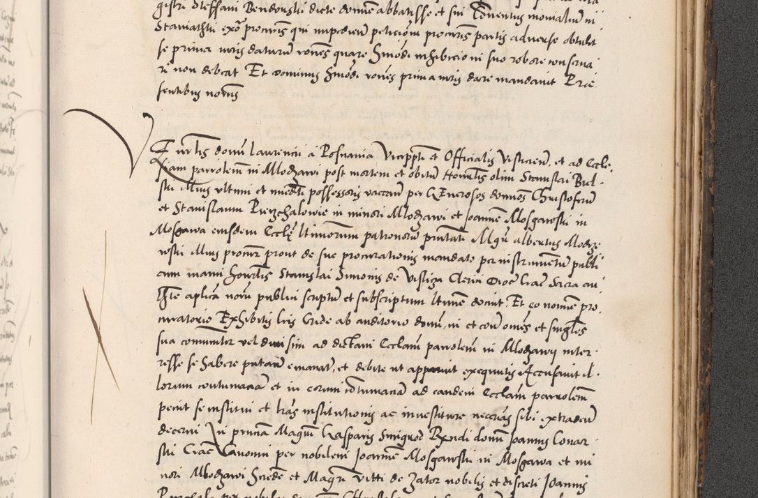 Zdjęcie nr 1039 dla obiektu archiwalnego: Acta actorum causarum, sentenciarum diffinitivarum quam interloquutiorum, decretorum, obligationum, quietationum et constitutionum procuratorum coram reverndo domino Petri Porembski preposito Ossviencimensi, canonico et officiali Cracoviensi generali ad annum Dimini 1556, inditione quatuor decima, pontificatus sanctissimi in Christo patris domini Pauli divina providencia pape IIII anno ispius.