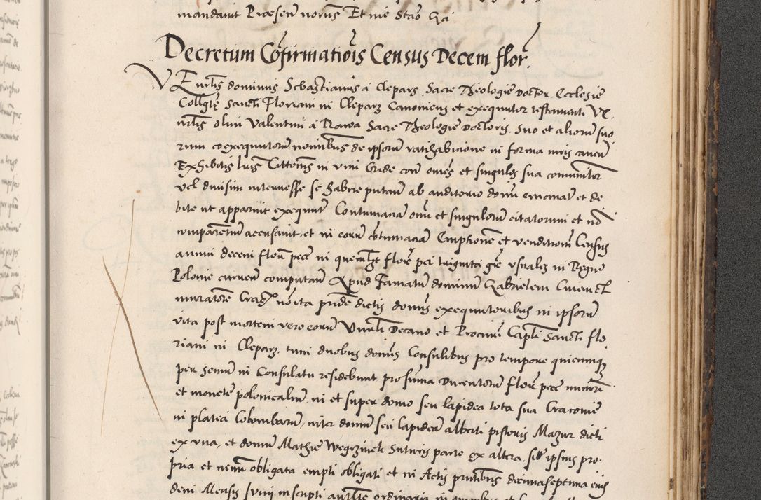 Zdjęcie nr 1033 dla obiektu archiwalnego: Acta actorum causarum, sentenciarum diffinitivarum quam interloquutiorum, decretorum, obligationum, quietationum et constitutionum procuratorum coram reverndo domino Petri Porembski preposito Ossviencimensi, canonico et officiali Cracoviensi generali ad annum Dimini 1556, inditione quatuor decima, pontificatus sanctissimi in Christo patris domini Pauli divina providencia pape IIII anno ispius.