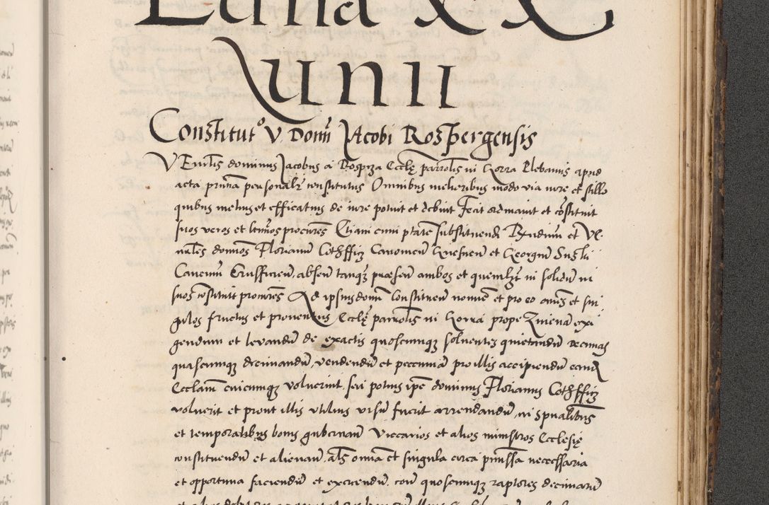 Zdjęcie nr 1027 dla obiektu archiwalnego: Acta actorum causarum, sentenciarum diffinitivarum quam interloquutiorum, decretorum, obligationum, quietationum et constitutionum procuratorum coram reverndo domino Petri Porembski preposito Ossviencimensi, canonico et officiali Cracoviensi generali ad annum Dimini 1556, inditione quatuor decima, pontificatus sanctissimi in Christo patris domini Pauli divina providencia pape IIII anno ispius.