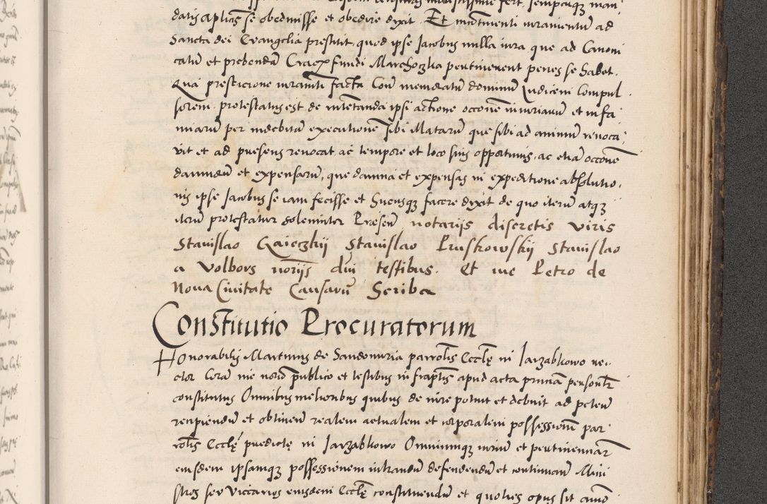 Zdjęcie nr 1021 dla obiektu archiwalnego: Acta actorum causarum, sentenciarum diffinitivarum quam interloquutiorum, decretorum, obligationum, quietationum et constitutionum procuratorum coram reverndo domino Petri Porembski preposito Ossviencimensi, canonico et officiali Cracoviensi generali ad annum Dimini 1556, inditione quatuor decima, pontificatus sanctissimi in Christo patris domini Pauli divina providencia pape IIII anno ispius.