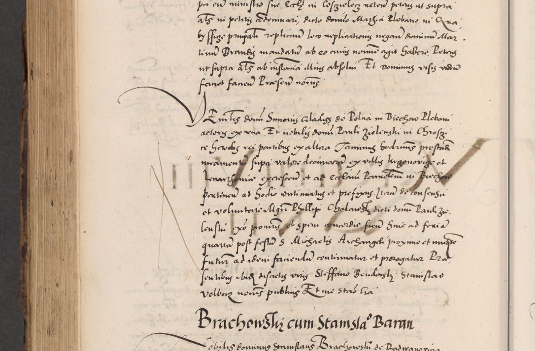 Zdjęcie nr 1012 dla obiektu archiwalnego: Acta actorum causarum, sentenciarum diffinitivarum quam interloquutiorum, decretorum, obligationum, quietationum et constitutionum procuratorum coram reverndo domino Petri Porembski preposito Ossviencimensi, canonico et officiali Cracoviensi generali ad annum Dimini 1556, inditione quatuor decima, pontificatus sanctissimi in Christo patris domini Pauli divina providencia pape IIII anno ispius.