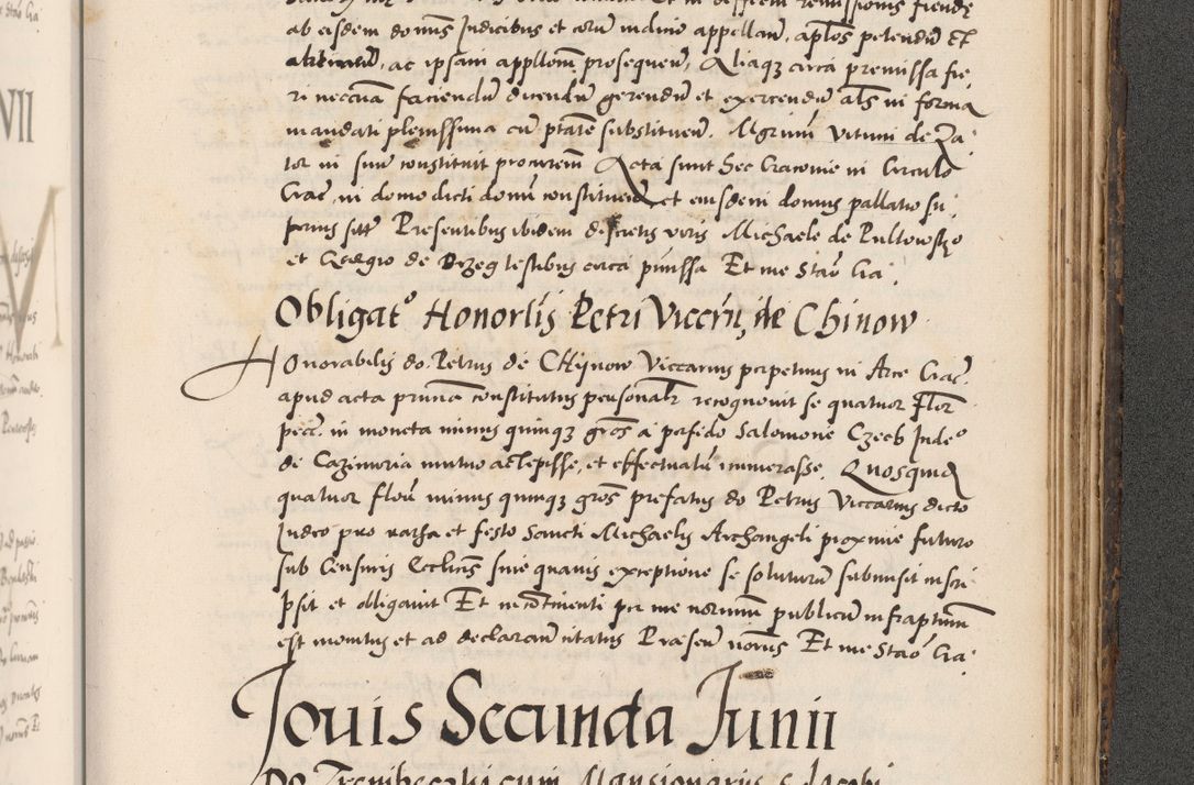 Zdjęcie nr 999 dla obiektu archiwalnego: Acta actorum causarum, sentenciarum diffinitivarum quam interloquutiorum, decretorum, obligationum, quietationum et constitutionum procuratorum coram reverndo domino Petri Porembski preposito Ossviencimensi, canonico et officiali Cracoviensi generali ad annum Dimini 1556, inditione quatuor decima, pontificatus sanctissimi in Christo patris domini Pauli divina providencia pape IIII anno ispius.