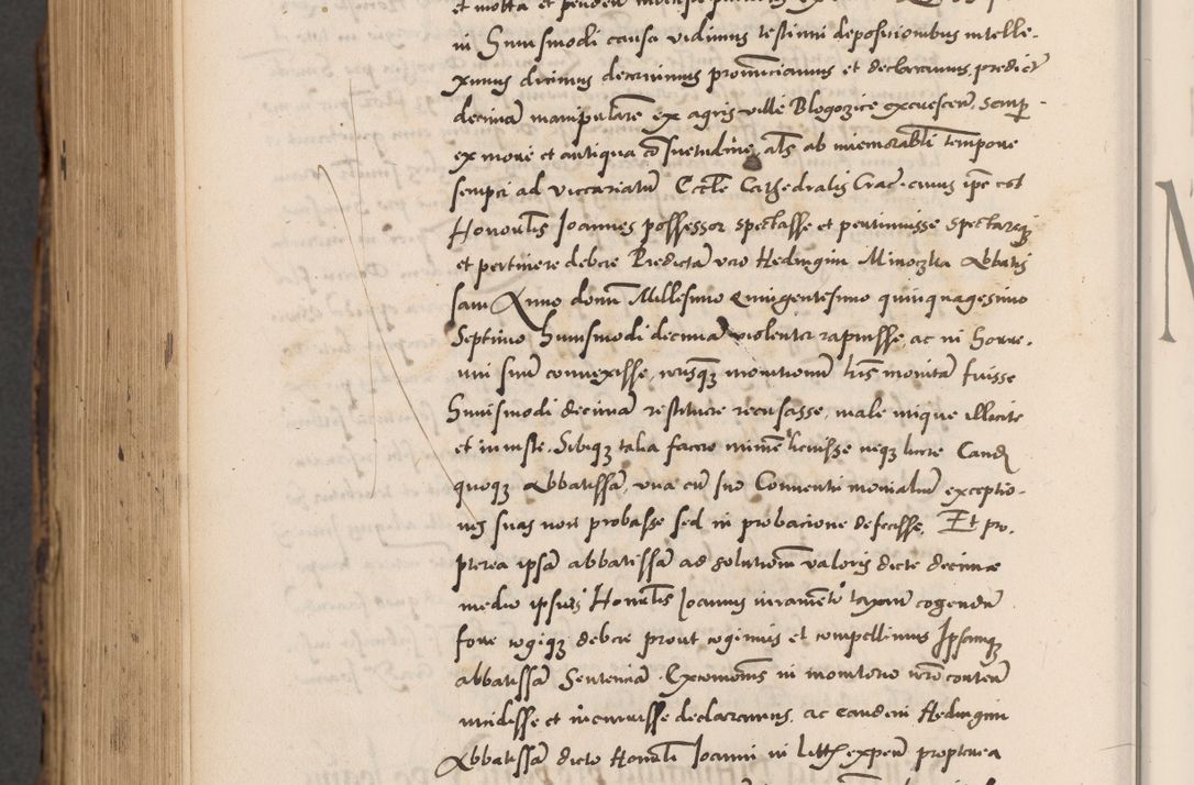 Zdjęcie nr 996 dla obiektu archiwalnego: Acta actorum causarum, sentenciarum diffinitivarum quam interloquutiorum, decretorum, obligationum, quietationum et constitutionum procuratorum coram reverndo domino Petri Porembski preposito Ossviencimensi, canonico et officiali Cracoviensi generali ad annum Dimini 1556, inditione quatuor decima, pontificatus sanctissimi in Christo patris domini Pauli divina providencia pape IIII anno ispius.