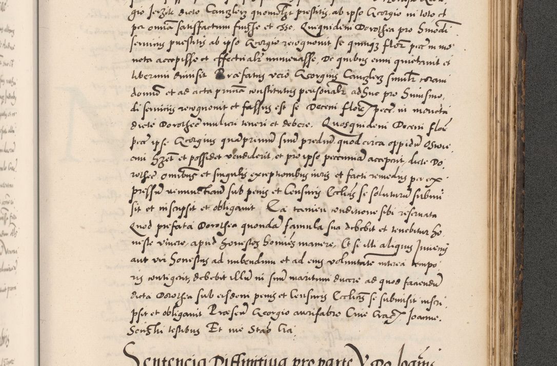 Zdjęcie nr 995 dla obiektu archiwalnego: Acta actorum causarum, sentenciarum diffinitivarum quam interloquutiorum, decretorum, obligationum, quietationum et constitutionum procuratorum coram reverndo domino Petri Porembski preposito Ossviencimensi, canonico et officiali Cracoviensi generali ad annum Dimini 1556, inditione quatuor decima, pontificatus sanctissimi in Christo patris domini Pauli divina providencia pape IIII anno ispius.