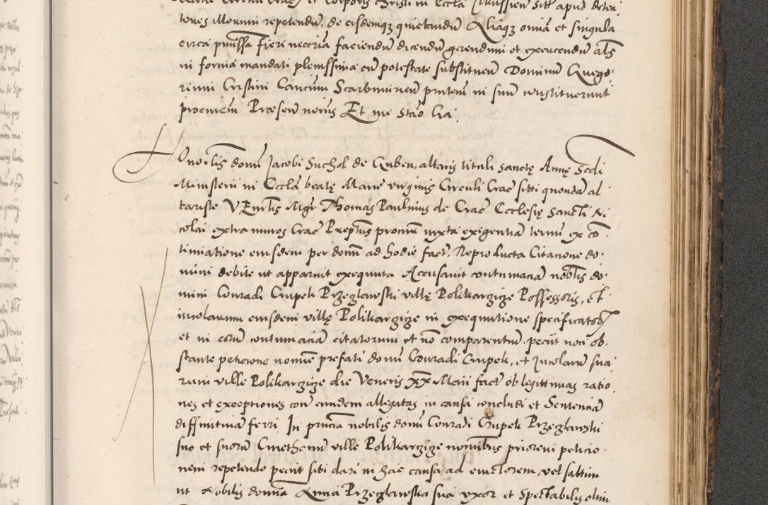 Zdjęcie nr 993 dla obiektu archiwalnego: Acta actorum causarum, sentenciarum diffinitivarum quam interloquutiorum, decretorum, obligationum, quietationum et constitutionum procuratorum coram reverndo domino Petri Porembski preposito Ossviencimensi, canonico et officiali Cracoviensi generali ad annum Dimini 1556, inditione quatuor decima, pontificatus sanctissimi in Christo patris domini Pauli divina providencia pape IIII anno ispius.
