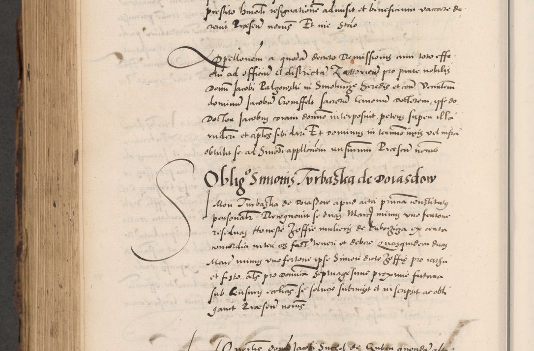 Zdjęcie nr 988 dla obiektu archiwalnego: Acta actorum causarum, sentenciarum diffinitivarum quam interloquutiorum, decretorum, obligationum, quietationum et constitutionum procuratorum coram reverndo domino Petri Porembski preposito Ossviencimensi, canonico et officiali Cracoviensi generali ad annum Dimini 1556, inditione quatuor decima, pontificatus sanctissimi in Christo patris domini Pauli divina providencia pape IIII anno ispius.