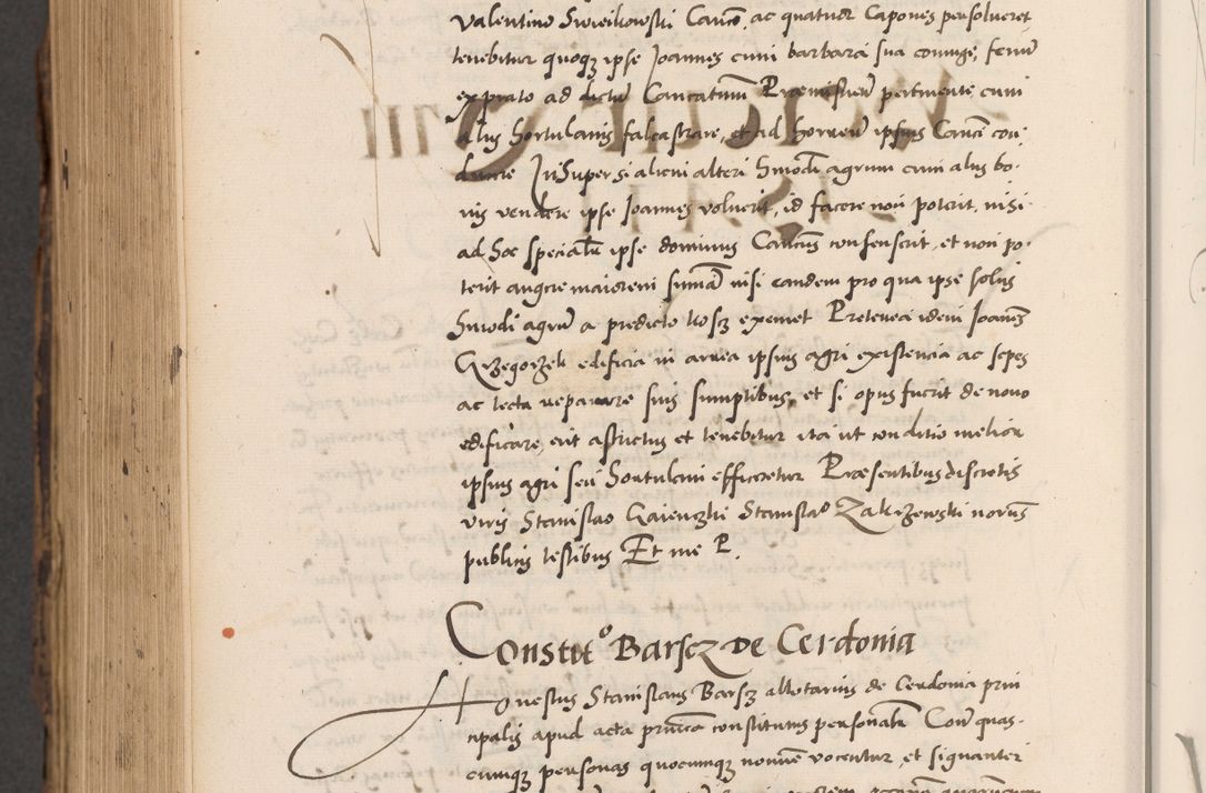 Zdjęcie nr 986 dla obiektu archiwalnego: Acta actorum causarum, sentenciarum diffinitivarum quam interloquutiorum, decretorum, obligationum, quietationum et constitutionum procuratorum coram reverndo domino Petri Porembski preposito Ossviencimensi, canonico et officiali Cracoviensi generali ad annum Dimini 1556, inditione quatuor decima, pontificatus sanctissimi in Christo patris domini Pauli divina providencia pape IIII anno ispius.