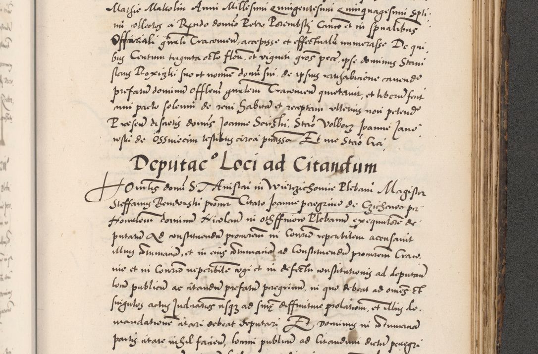 Zdjęcie nr 983 dla obiektu archiwalnego: Acta actorum causarum, sentenciarum diffinitivarum quam interloquutiorum, decretorum, obligationum, quietationum et constitutionum procuratorum coram reverndo domino Petri Porembski preposito Ossviencimensi, canonico et officiali Cracoviensi generali ad annum Dimini 1556, inditione quatuor decima, pontificatus sanctissimi in Christo patris domini Pauli divina providencia pape IIII anno ispius.