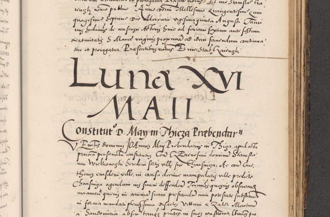 Zdjęcie nr 981 dla obiektu archiwalnego: Acta actorum causarum, sentenciarum diffinitivarum quam interloquutiorum, decretorum, obligationum, quietationum et constitutionum procuratorum coram reverndo domino Petri Porembski preposito Ossviencimensi, canonico et officiali Cracoviensi generali ad annum Dimini 1556, inditione quatuor decima, pontificatus sanctissimi in Christo patris domini Pauli divina providencia pape IIII anno ispius.