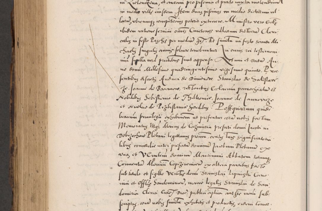 Zdjęcie nr 978 dla obiektu archiwalnego: Acta actorum causarum, sentenciarum diffinitivarum quam interloquutiorum, decretorum, obligationum, quietationum et constitutionum procuratorum coram reverndo domino Petri Porembski preposito Ossviencimensi, canonico et officiali Cracoviensi generali ad annum Dimini 1556, inditione quatuor decima, pontificatus sanctissimi in Christo patris domini Pauli divina providencia pape IIII anno ispius.