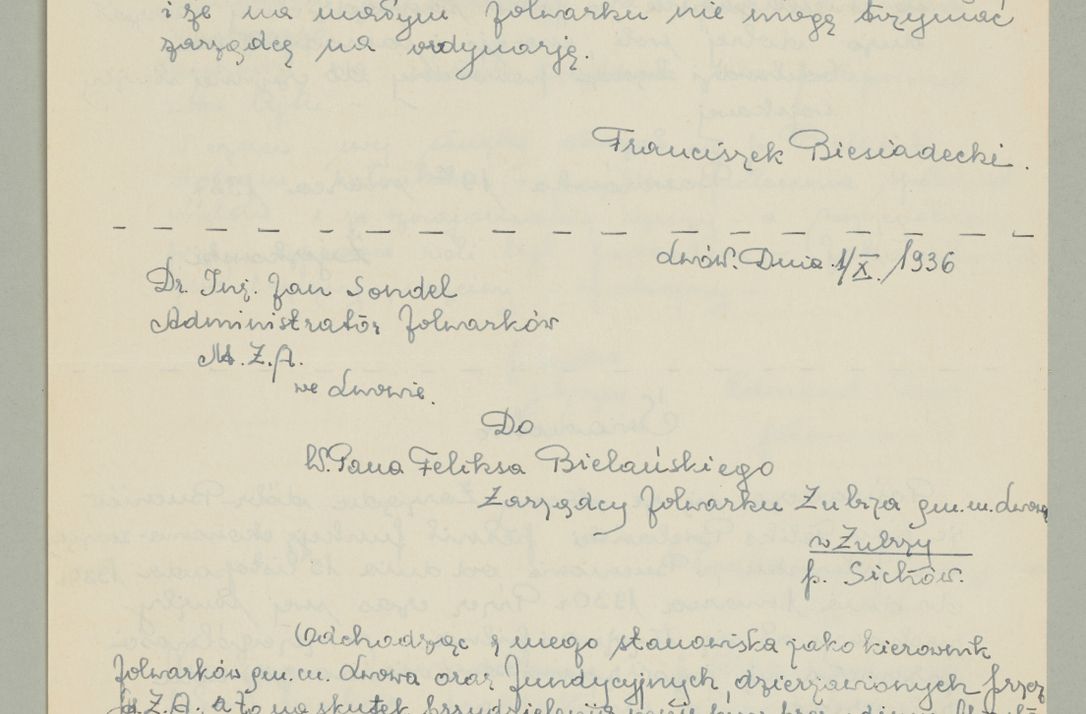 Zdjęcie nr 274 dla obiektu archiwalnego: Korespondencja do Głównego Zarządu Dóbr Arcybiskupich za lata 1921-1938
