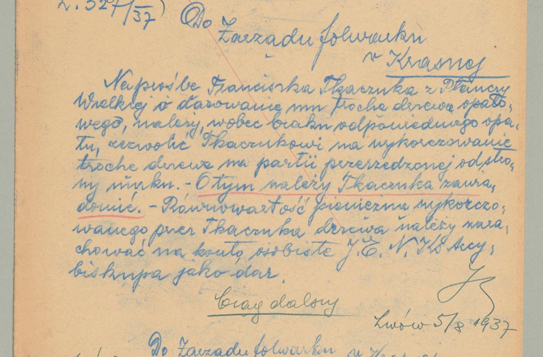 Zdjęcie nr 257 dla obiektu archiwalnego: Korespondencja do Głównego Zarządu Dóbr Arcybiskupich za lata 1921-1938