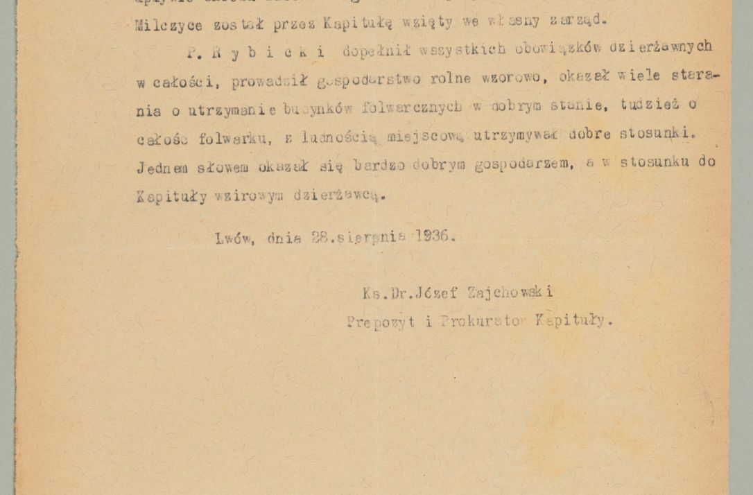 Zdjęcie nr 221 dla obiektu archiwalnego: Korespondencja do Głównego Zarządu Dóbr Arcybiskupich za lata 1921-1938