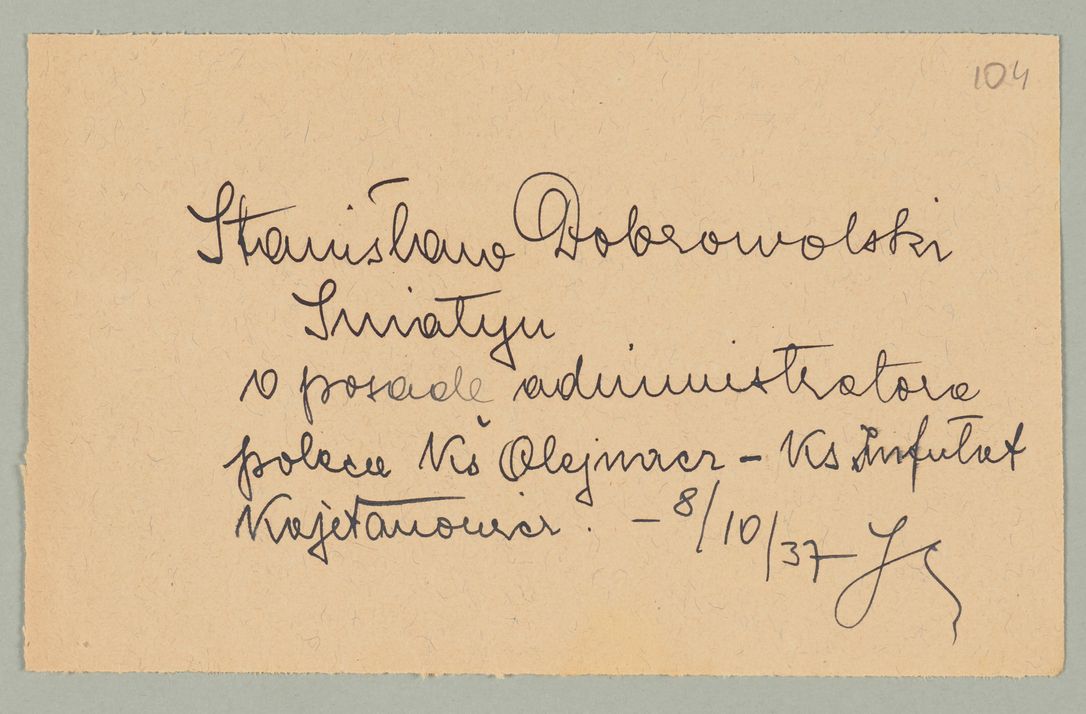 Zdjęcie nr 203 dla obiektu archiwalnego: Korespondencja do Głównego Zarządu Dóbr Arcybiskupich za lata 1921-1938