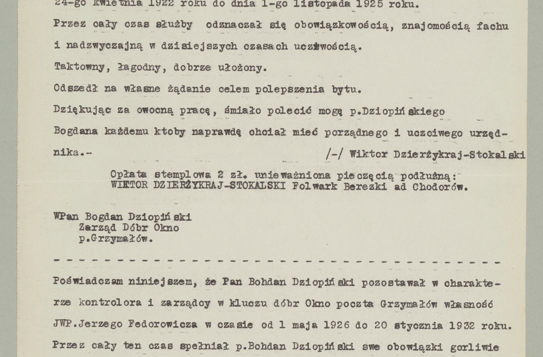 Zdjęcie nr 195 dla obiektu archiwalnego: Korespondencja do Głównego Zarządu Dóbr Arcybiskupich za lata 1921-1938