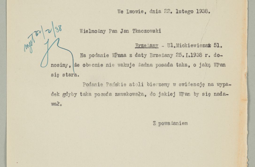 Zdjęcie nr 145 dla obiektu archiwalnego: Korespondencja do Głównego Zarządu Dóbr Arcybiskupich za lata 1921-1938