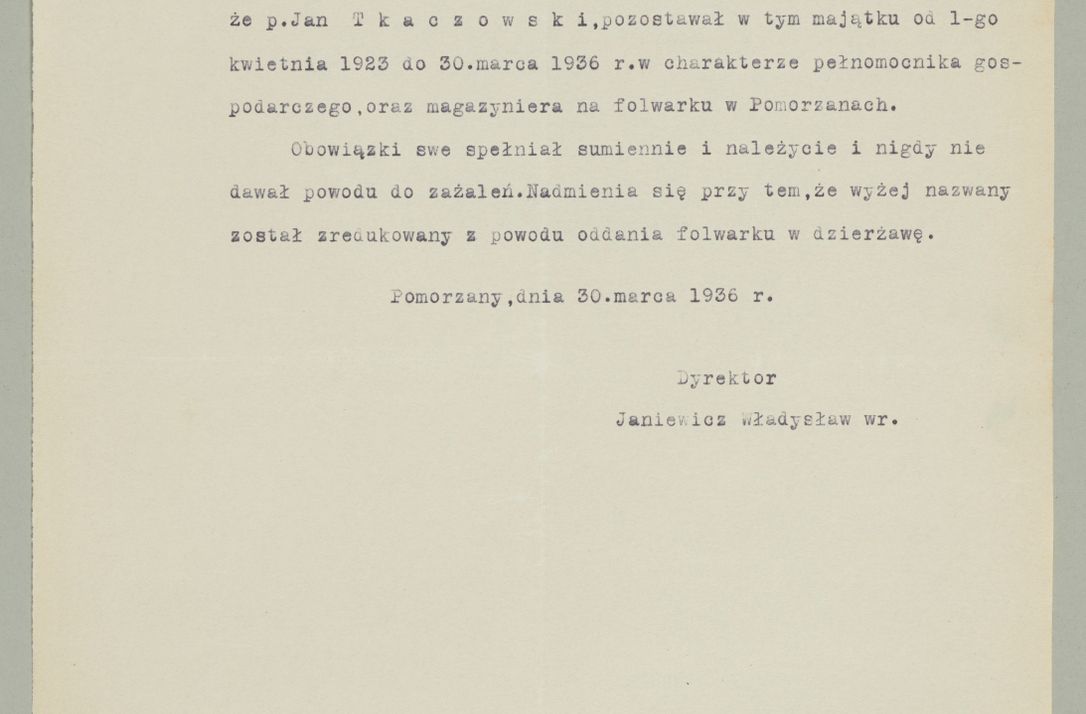Zdjęcie nr 139 dla obiektu archiwalnego: Korespondencja do Głównego Zarządu Dóbr Arcybiskupich za lata 1921-1938