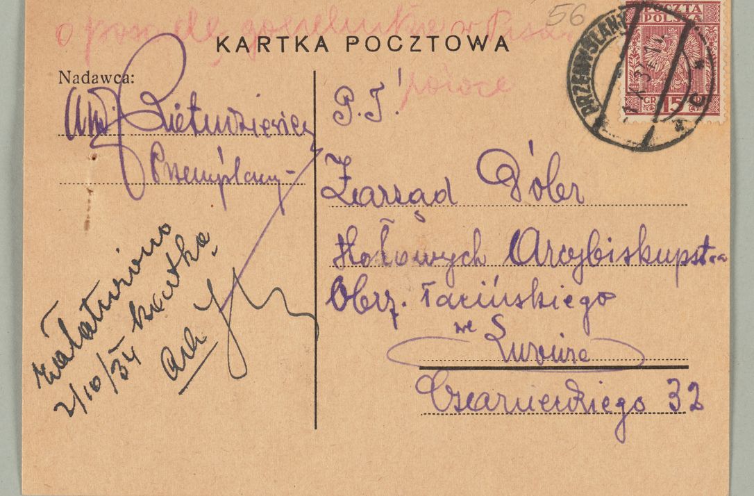 Zdjęcie nr 107 dla obiektu archiwalnego: Korespondencja do Głównego Zarządu Dóbr Arcybiskupich za lata 1921-1938