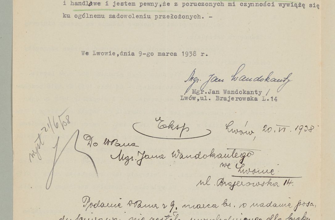 Zdjęcie nr 61 dla obiektu archiwalnego: Korespondencja do Głównego Zarządu Dóbr Arcybiskupich za lata 1921-1938