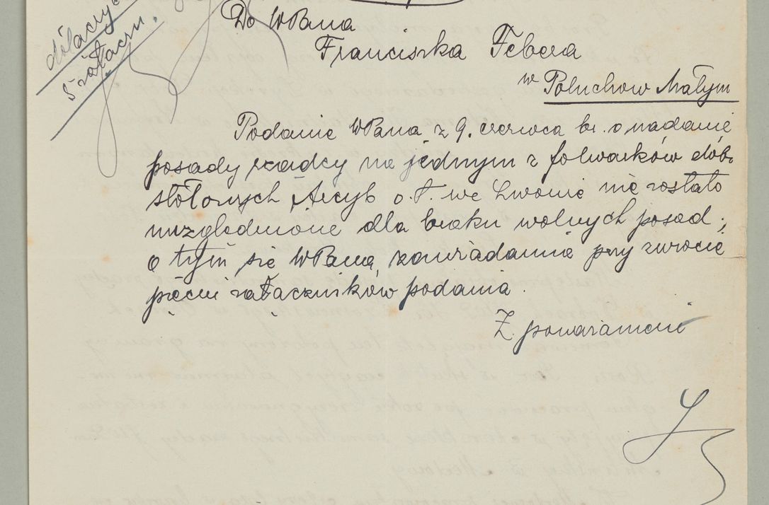 Zdjęcie nr 55 dla obiektu archiwalnego: Korespondencja do Głównego Zarządu Dóbr Arcybiskupich za lata 1921-1938