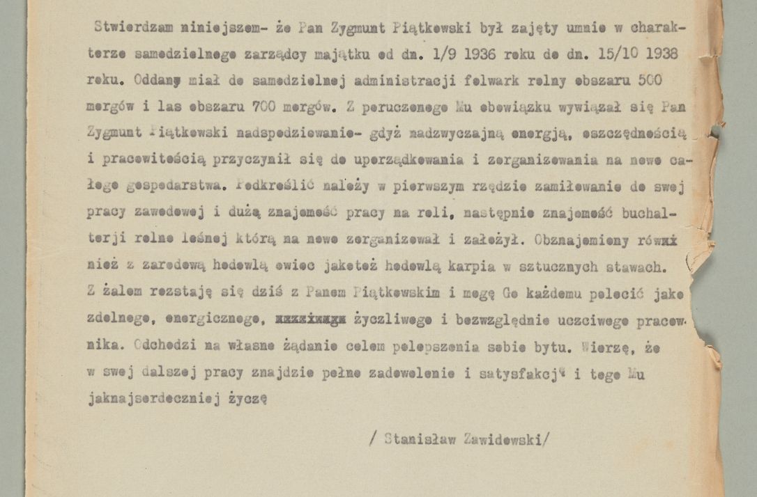 Zdjęcie nr 38 dla obiektu archiwalnego: Korespondencja do Głównego Zarządu Dóbr Arcybiskupich za lata 1921-1938