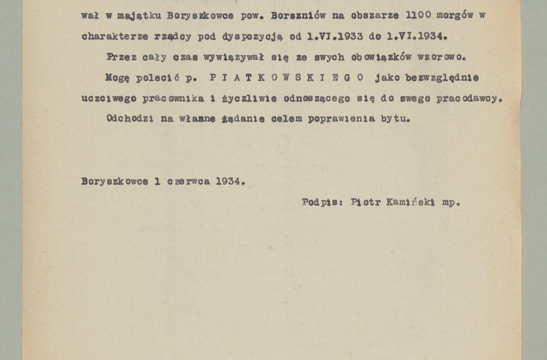 Zdjęcie nr 32 dla obiektu archiwalnego: Korespondencja do Głównego Zarządu Dóbr Arcybiskupich za lata 1921-1938
