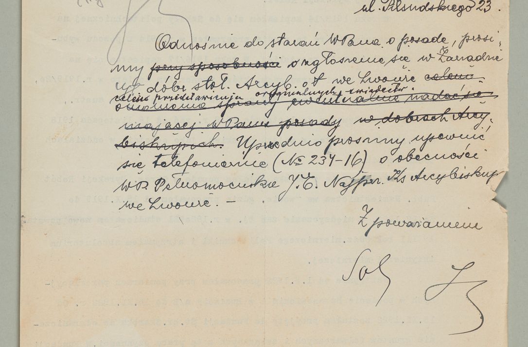 Zdjęcie nr 10 dla obiektu archiwalnego: Korespondencja do Głównego Zarządu Dóbr Arcybiskupich za lata 1921-1938