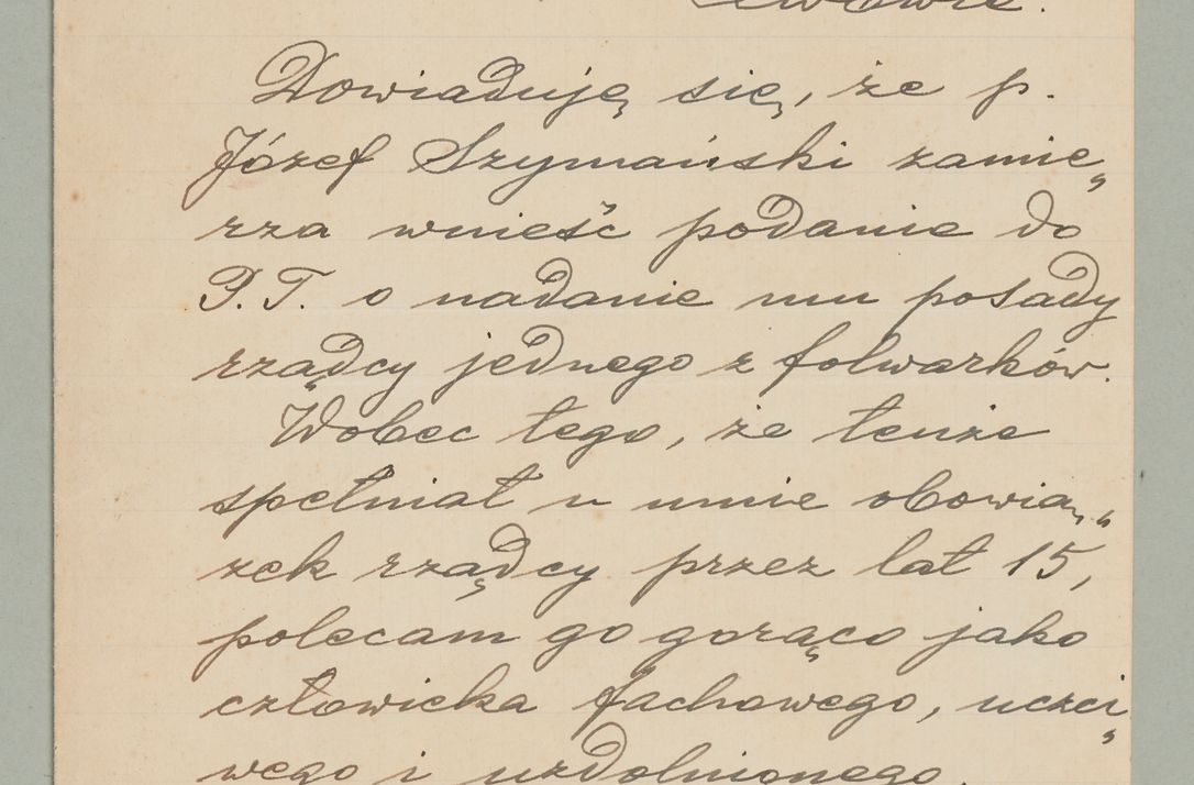 Zdjęcie nr 3 dla obiektu archiwalnego: Korespondencja do Głównego Zarządu Dóbr Arcybiskupich za lata 1921-1938