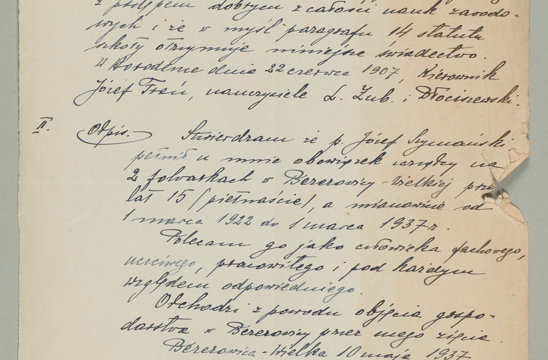 Zdjęcie nr 6 dla obiektu archiwalnego: Korespondencja do Głównego Zarządu Dóbr Arcybiskupich za lata 1921-1938