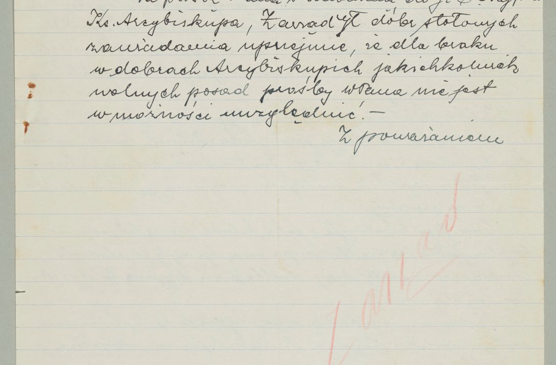 Zdjęcie nr 612 dla obiektu archiwalnego: Korespondencja do Głównego Zarządu Dóbr Arcybiskupich za lata 1921-1938