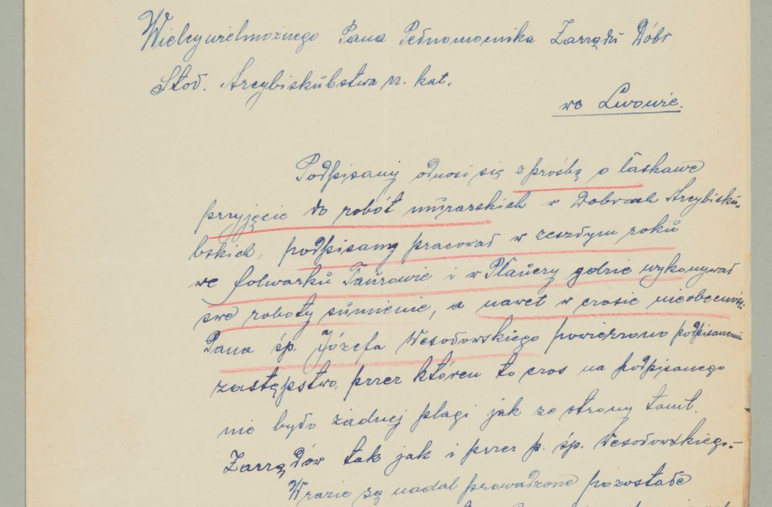 Zdjęcie nr 557 dla obiektu archiwalnego: Korespondencja do Głównego Zarządu Dóbr Arcybiskupich za lata 1921-1938