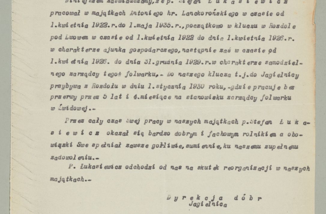 Zdjęcie nr 533 dla obiektu archiwalnego: Korespondencja do Głównego Zarządu Dóbr Arcybiskupich za lata 1921-1938