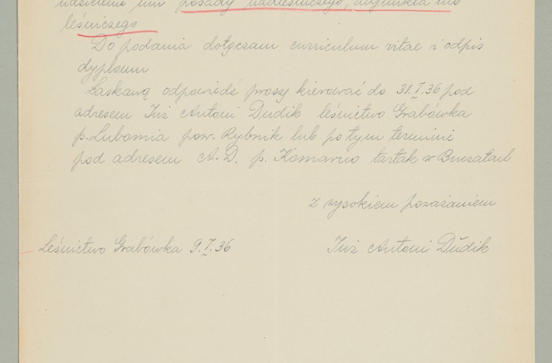 Zdjęcie nr 519 dla obiektu archiwalnego: Korespondencja do Głównego Zarządu Dóbr Arcybiskupich za lata 1921-1938