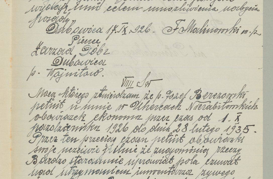 Zdjęcie nr 511 dla obiektu archiwalnego: Korespondencja do Głównego Zarządu Dóbr Arcybiskupich za lata 1921-1938