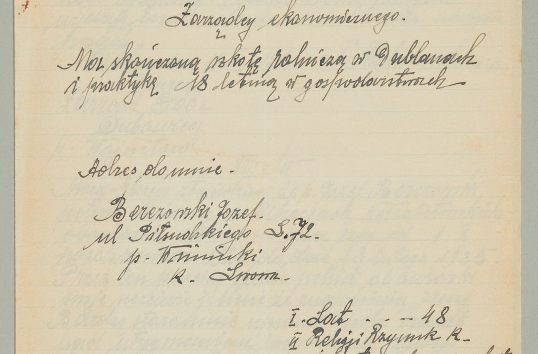 Zdjęcie nr 509 dla obiektu archiwalnego: Korespondencja do Głównego Zarządu Dóbr Arcybiskupich za lata 1921-1938
