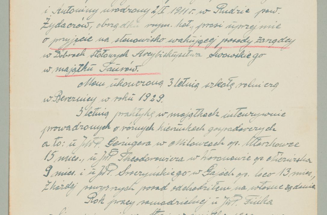 Zdjęcie nr 483 dla obiektu archiwalnego: Korespondencja do Głównego Zarządu Dóbr Arcybiskupich za lata 1921-1938