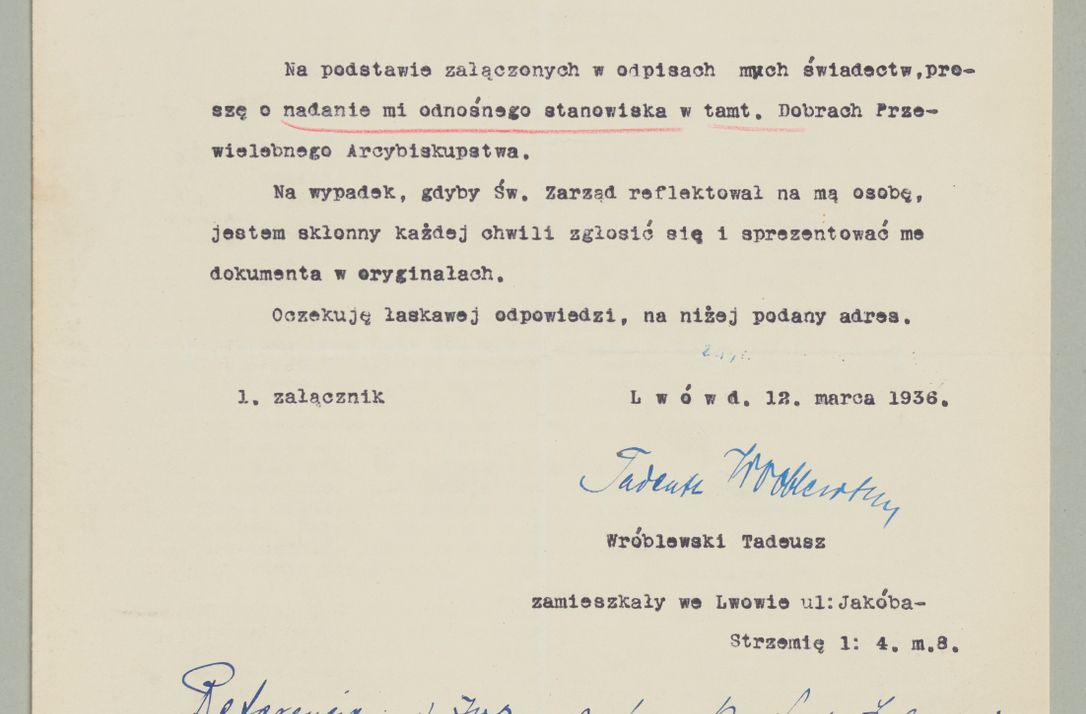 Zdjęcie nr 469 dla obiektu archiwalnego: Korespondencja do Głównego Zarządu Dóbr Arcybiskupich za lata 1921-1938