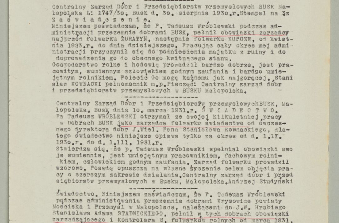 Zdjęcie nr 467 dla obiektu archiwalnego: Korespondencja do Głównego Zarządu Dóbr Arcybiskupich za lata 1921-1938