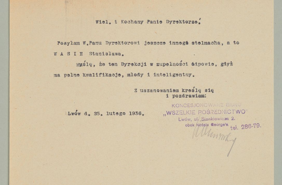 Zdjęcie nr 463 dla obiektu archiwalnego: Korespondencja do Głównego Zarządu Dóbr Arcybiskupich za lata 1921-1938