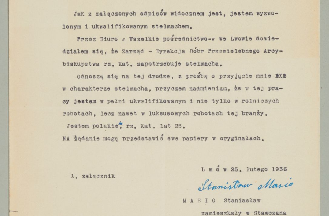 Zdjęcie nr 459 dla obiektu archiwalnego: Korespondencja do Głównego Zarządu Dóbr Arcybiskupich za lata 1921-1938