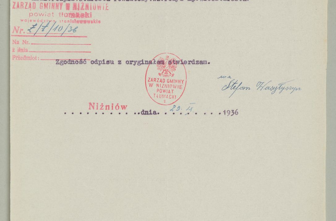 Zdjęcie nr 455 dla obiektu archiwalnego: Korespondencja do Głównego Zarządu Dóbr Arcybiskupich za lata 1921-1938