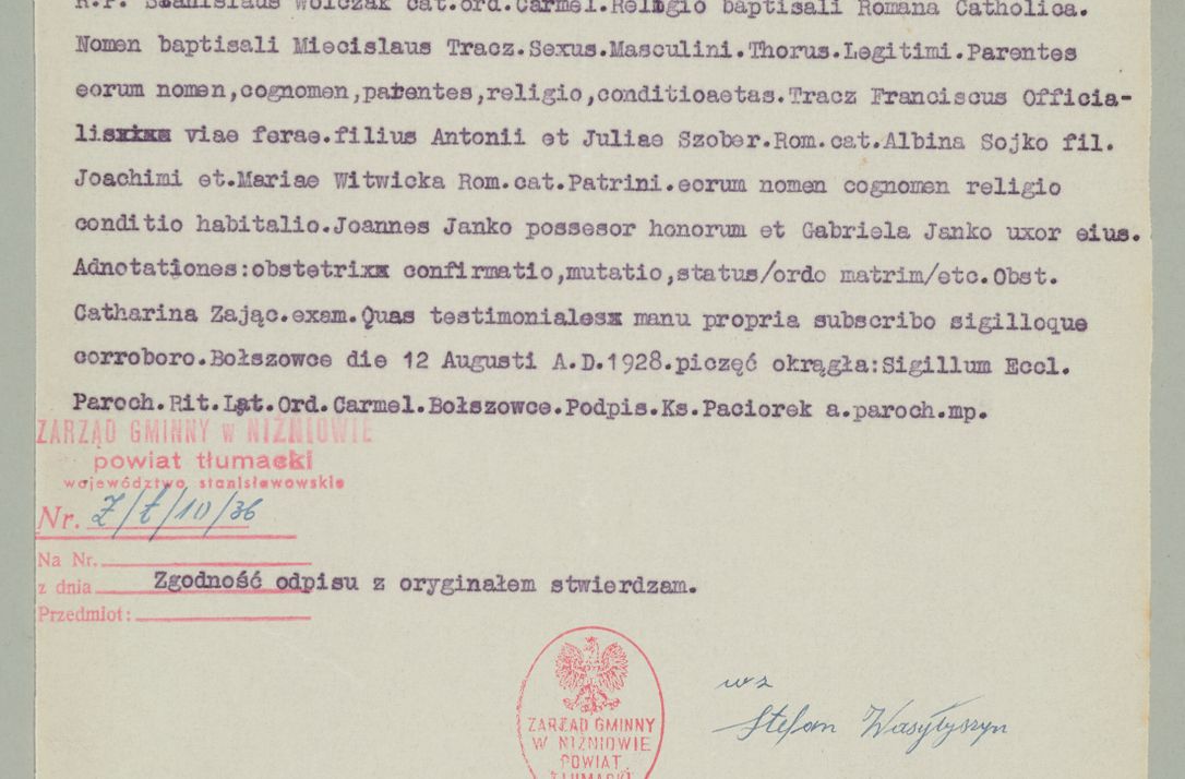 Zdjęcie nr 451 dla obiektu archiwalnego: Korespondencja do Głównego Zarządu Dóbr Arcybiskupich za lata 1921-1938