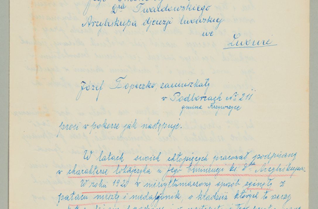 Zdjęcie nr 443 dla obiektu archiwalnego: Korespondencja do Głównego Zarządu Dóbr Arcybiskupich za lata 1921-1938