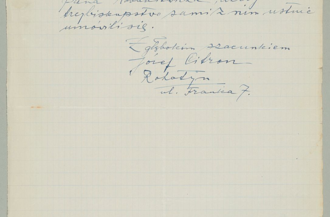 Zdjęcie nr 433 dla obiektu archiwalnego: Korespondencja do Głównego Zarządu Dóbr Arcybiskupich za lata 1921-1938